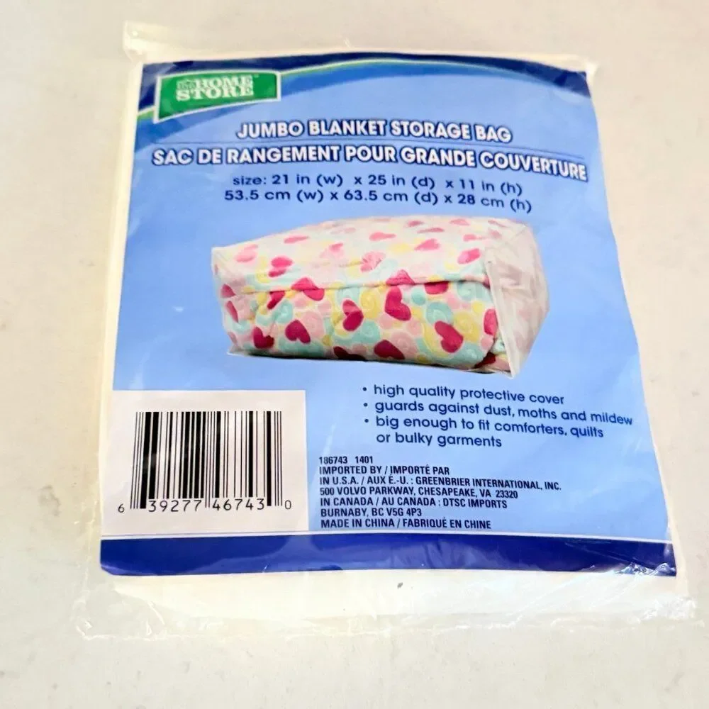 Jumbo Blanket Storage Bag Protect Blankets Clothes Quilts‎ Shoes